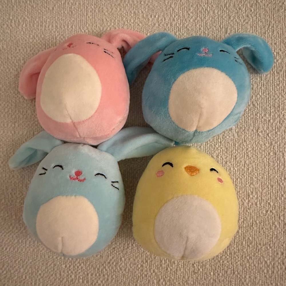 Mini Squishmallows! Originally keychains but the keychain parts were removed.